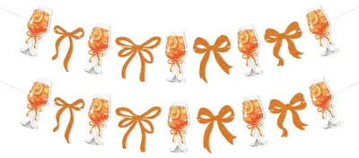 Aperol Spritz Girlande, 2 Stück, 2,4 m, Party-Deko