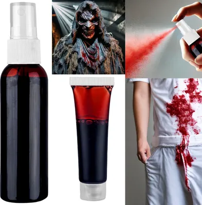 Produktbild von Kunstblut Blut Spray Make Up Halloween Karneval Vampir Kostüm Filmblut Zombie
