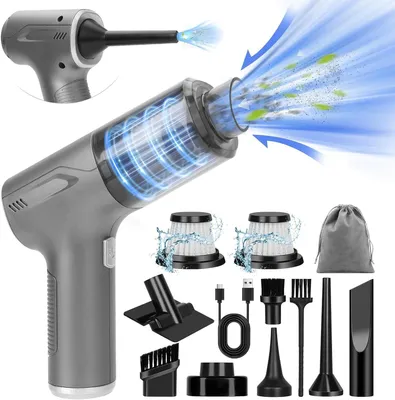 Immagine prodotto di Aspirapolvere portatile senza fili - Aspirapolvere a batteria - Per auto e casa - Funzione 4-in-1 - 20.000 Pa - Nero