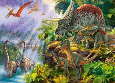 Produktbild von CASTORLAND Dinosaurier-Tal Puzzle 200 Teile