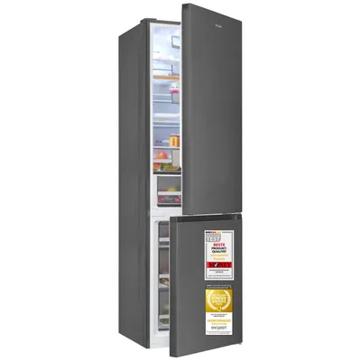 Produktbild von Exquisit Kühl-Gefrierkombination 377 l No Frost | Energieklasse A | leise 39 dB | digitale Temperaturanzeige | KGC5380-115-NF-040A inoxlook-az