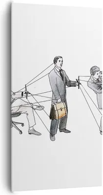 Produktbild von Bild auf Leinwand - Leinwandbild - Job Mensch mariniert Illustration - 65x120cm - Wand Bild - Wanddeko - Leinwanddruck - Bilder - Kunstdruck - Leinwand bilder - Wandkunst - PA65x120-3054
