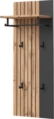 Image de Portemanteau mural Vicco Amber Chêne Wotan 43x110cm, Model 55559