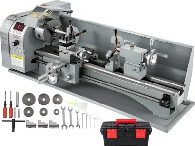 Immagine prodotto di VEVOR torni in metallo mini tornio 220x750mm tornio in metallo 750 W mini tornio per la lavorazione dei metalli tornio in metallo preciso facile da usare