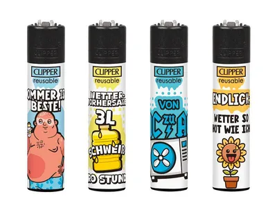 Produktbild von Clipper Feuerzeuge 4er Set Sommer Beste 2