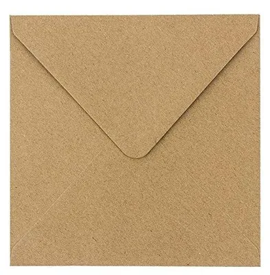 Immagine prodotto di Buste in carta kraft, 100 pezzi, da 110 g/m², ideali per biglietti di auguri e inviti