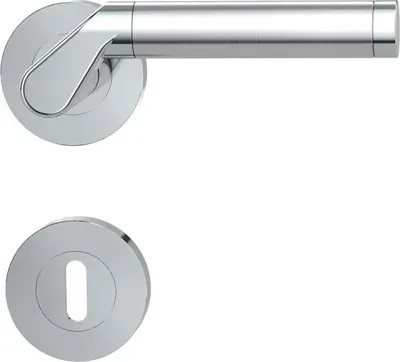 Produktbild von GRIFFWERK Rosettengarnitur CORINNA Schraubrosette-- Chrom/Edelstahl-BB