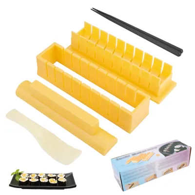 Sushi-Maker-Set, 5-teilig, DIY-Formpresse, Gelb