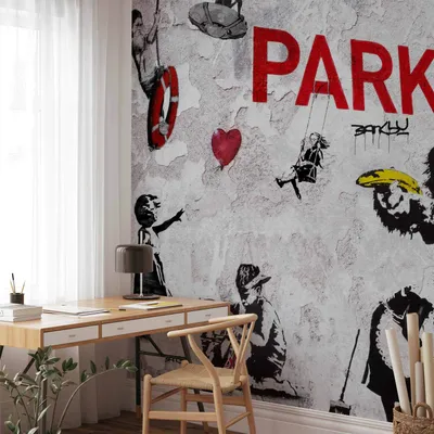 Produktbild von Vlies Fototapete - [Banksy] Graffiti Diveristy 200x140 cm Streetart i-A-0107-a-c