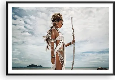 Produktbild von Gerahmtes Poster - Schwarzer Rahmen - Brennen Mann Frau - 91,5x61 cm - Wand Bild - Wanddeko - Wandbilder - Kunstposter - Wandposter - Bilderrahmen - Bilder - Kunstdruck - Wandbild - P2BAA91x61-4275
