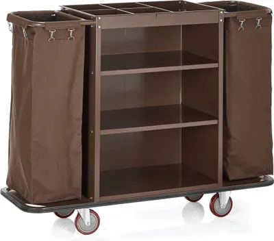 Produktbild von Zimmerservicewagen braun, Holz, Stahl, 140 x 47 x 108 cm