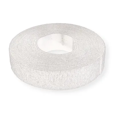 Produktbild von VELCRO® ONE-WRAP® Klettbandstreifen 20mm, unperforiert auf Rolle, weiß, 25 m
