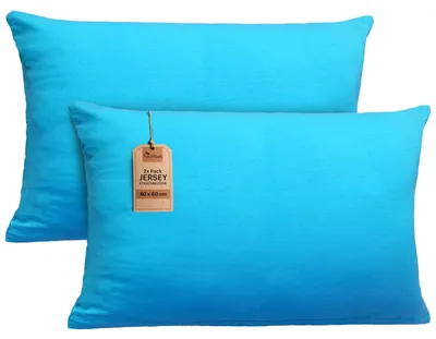 Immagine prodotto di set di 2 copricuscini 100% cotone 40x60 cm turchese