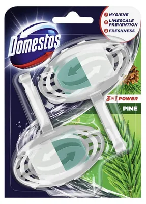 Zdjęcie produktu dla Domestos kostka toaletowa 3w1 DUO Pine 2 x 35g