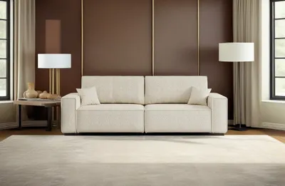 Zdjęcie produktu dla Sofa z funkcją spania BEST tkanina Quelle Ecru