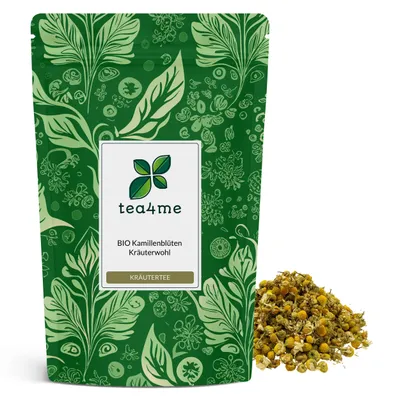 Produktbild von tea4me BIO Kamillenblüten Kräuterwohl