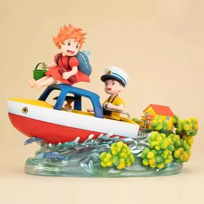 Produktbild von Ponyo und Sosuke Boot Actionfigur 14 cm – Anime Sammlerfigur
