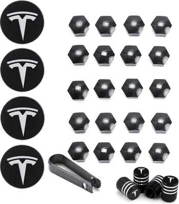 Obrázek produktu pro 29ks Kit na kryt kol pro Tesla Aluminium Alloy Center Set 20 Lug Nut Cover