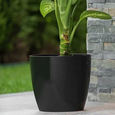 Productafbeelding van Duurzame Smartpot bloempot Ruby, 66 liter, zwart, met waterniveau-indicator en drainage