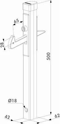 Image de Arrêt de porte alu réglable 40 à 60 mm LOCINOX - UGC