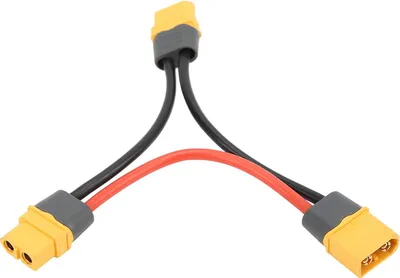 Produktbild von XT60H Connector Series 14AWG Silikondraht 1 Buchse auf 2 Stecker Adapterkabel für RC-Modell
