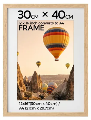Image de Cadre photo - Cadre en MDF imitation bois chêne - Fixation murale - 30x40 cm