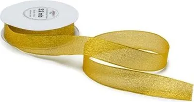 Obrázek produktu pro Třpytivá páska 25 mm 32 m WB7014 zlatá