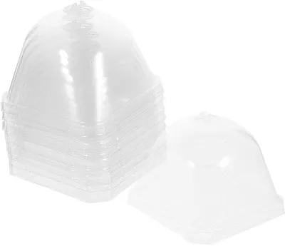 Image de 10 dômes de jardin en plastique, 10,5 x 10,5 x 8,2 cm