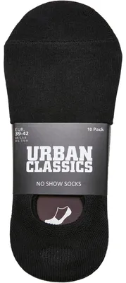 Image de Urban Classics - Chaussettes Liner pour hommes (lot de 10) TN1341 (35 EU - 38 EU) (noir)