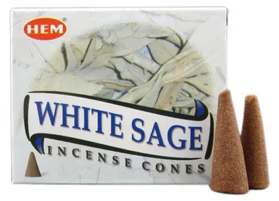 Räucherkegel Weißer Salbei – 12 Schachteln à 10 Kegel