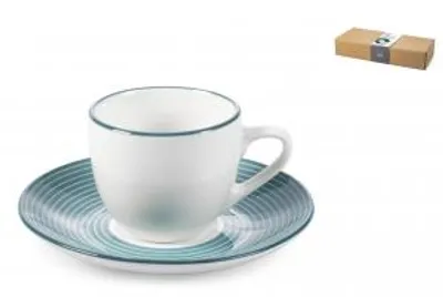 Immagine prodotto di H&H Set 6 Tazze Caffè Echo Con Piattino In Porcellana