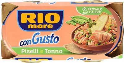 Produktbild von 12x Rio Mare Piselli e Tonno fertiggerichte Thunfisch Erbsen 2x160g Instant food