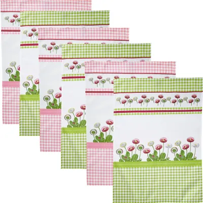 Produktbild von Erwin Müller Geschirrtuch 6er-Pack Gänseblümchen 50x70 cm