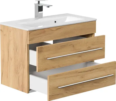 Produktbild von Badmöbel Waschplatz "Portus 700 SlimLine" 70 cm Eiche Gold