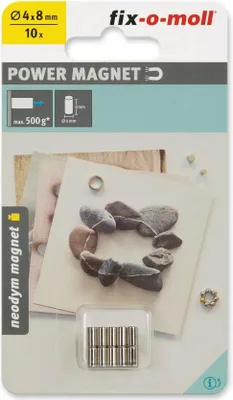 Produktbild von fix-o-moll Neodym Magnete Zylinder 4mm silber