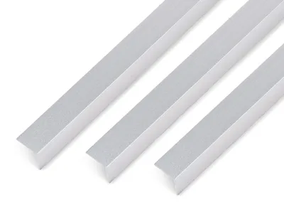 Zdjęcie produktu dla Alberts 499631 Profil kątowy, samoprzylepny, aluminiowy, śrutowany srebrny, 1000 x 15 x 15 mm, zestaw 3 szt