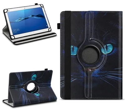 Produktbild von Tablet Hülle für Huawei MediaPad T1 T2 T3 T5 10 Tasche Case 360 Drehbar CoverFarben:Motiv 3