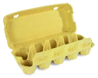 Produktbild von 154x Eierverpackungen für 10 Eier uni gelb . für S M L