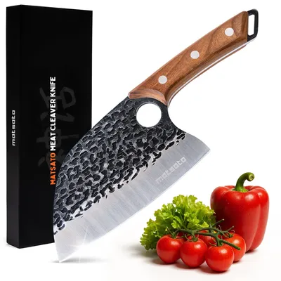 Image de Couteau de hachage japonais en acier inoxydable de 14,7 cm pour la viande et les légumes