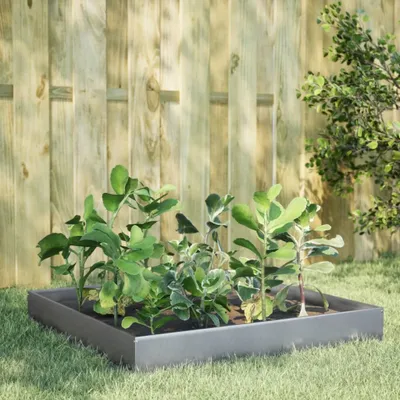 Produktbild von HOMMIE Garten-Pflanzgefäß/Hochbeet Moderne - Pflanzkübel - Blumentopf 100x100x26cm Verzinkter Stahl Promotion970092 - Beete