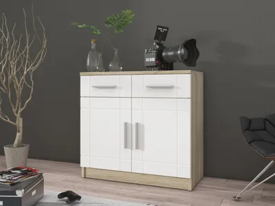 Obrázek produktu pro MOB, Komoda - Porton 2F2S (dub sonoma + biela)