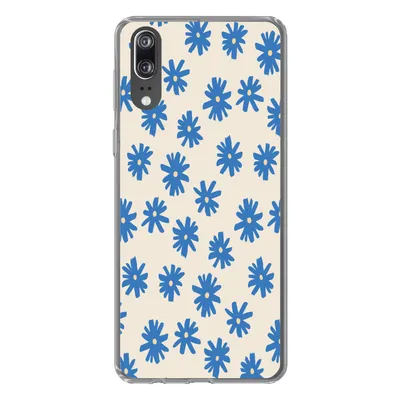 Produktbild von MuchoWow® Handyhülle Schutzhülle Hülle für Huawei P20 Blume - Muster - Minimalismus Silikon Softcase Handy Hülle - Hardcover