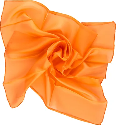 Produktbild von Nickituch Seidentuch orange Seide 55x55cm