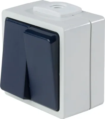 Produktbild von as-Schwabe Aufputzschalter Serienschalter 2 Leitungseinführungen 230V 10A IP54