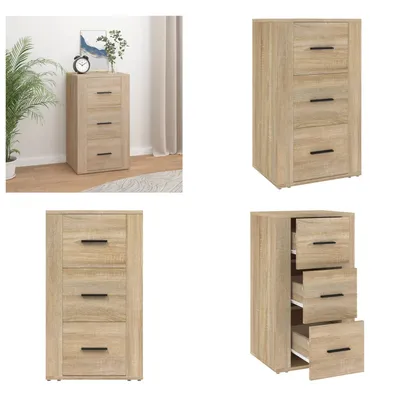 Imagen del producto de vidaXL Mueble aparador Sonoma, roble, 40x33x70 cm, material de madera - Aparador - Aparadores - Armario - Mueble de almacenamiento
