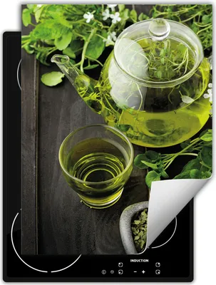 Produktbild von DarHaus Herdabdeckplatte Einteilig Küche Abdeckplatte für Glaskeramikkochfeld Abdeckung Induktionskochfeld Aufrollbare Matte 40x52 cm, Grüner - Tee