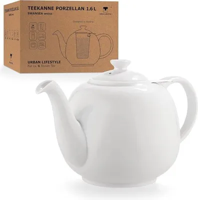 Immagine prodotto di Teiera in porcellana da 1,6 L, senza pressione, elegante