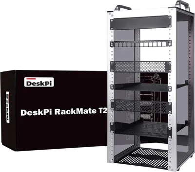 Image de Armoire rack de 10 pouces, 12U, couleur argent - Racks pour serveurs - Racks réseau - Racks de brassage - Racks audio-visuels - Structure ouverte - Profondeur : 260 mm