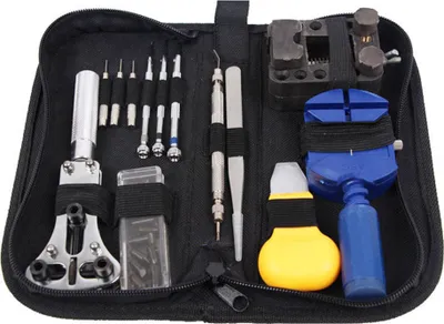 Produktbild von 30-teiliges Uhr-Reparatur-Werkzeug-Set, Gehäuseöffner, Uhrenarmband-Verbindungs-Federsteg-Entferner-Set