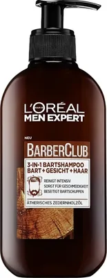 Produktbild von L’Oréal Paris 3-in-1 Bartshampoo, Bartshampoo, Flasche, Das Gesicht und den Bart anfeuchten, eine haselnussgroße Menge des Shampoos auf Bart und Haut..., 200 ml, 1 Stück(e)